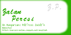 zalan percsi business card